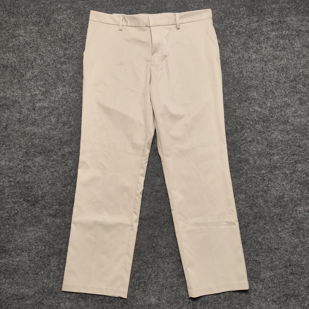 Ashworth EZ-TEC2 Pants Mens 35x30 Beige Golf Twill Moisture Wicking Performance